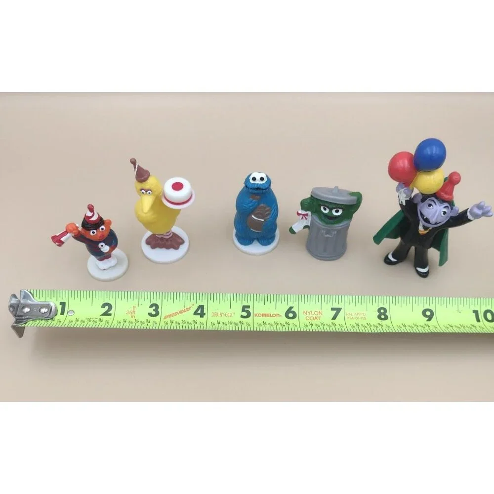 Vintage 1997 Applause Sesame Street Character Figurines Set Of 5 Cake Toppers